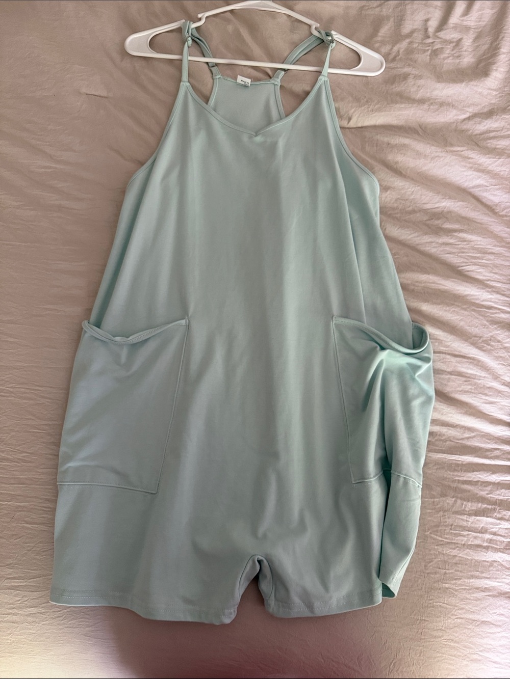 Light Sage Green Women's Romper Tank Top